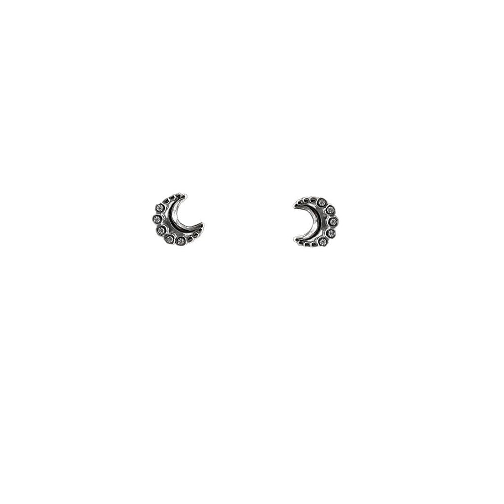 Celestial Moons Sterling Silver Studs