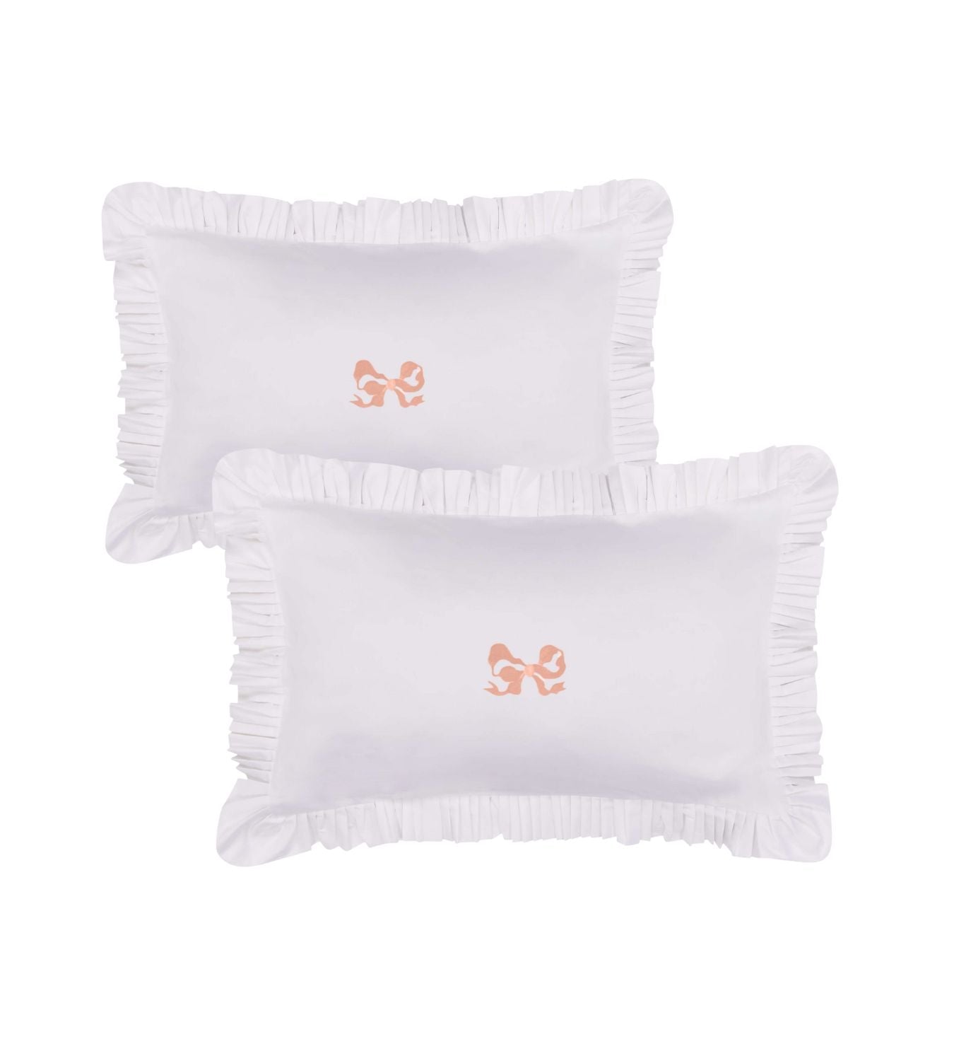 Arabella Bow Ruffle Frill Pillowcase Pair