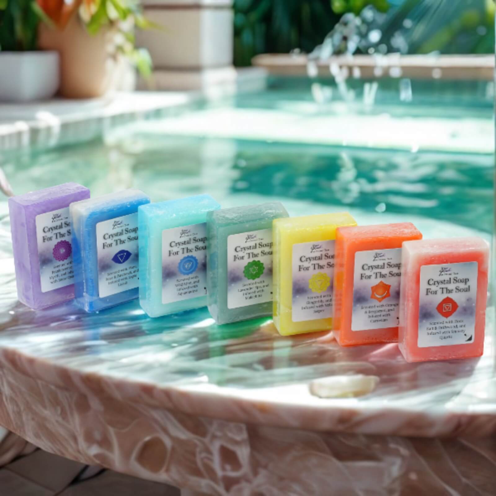 Chakra Crystal Soap Complete Set All Seven Chakras