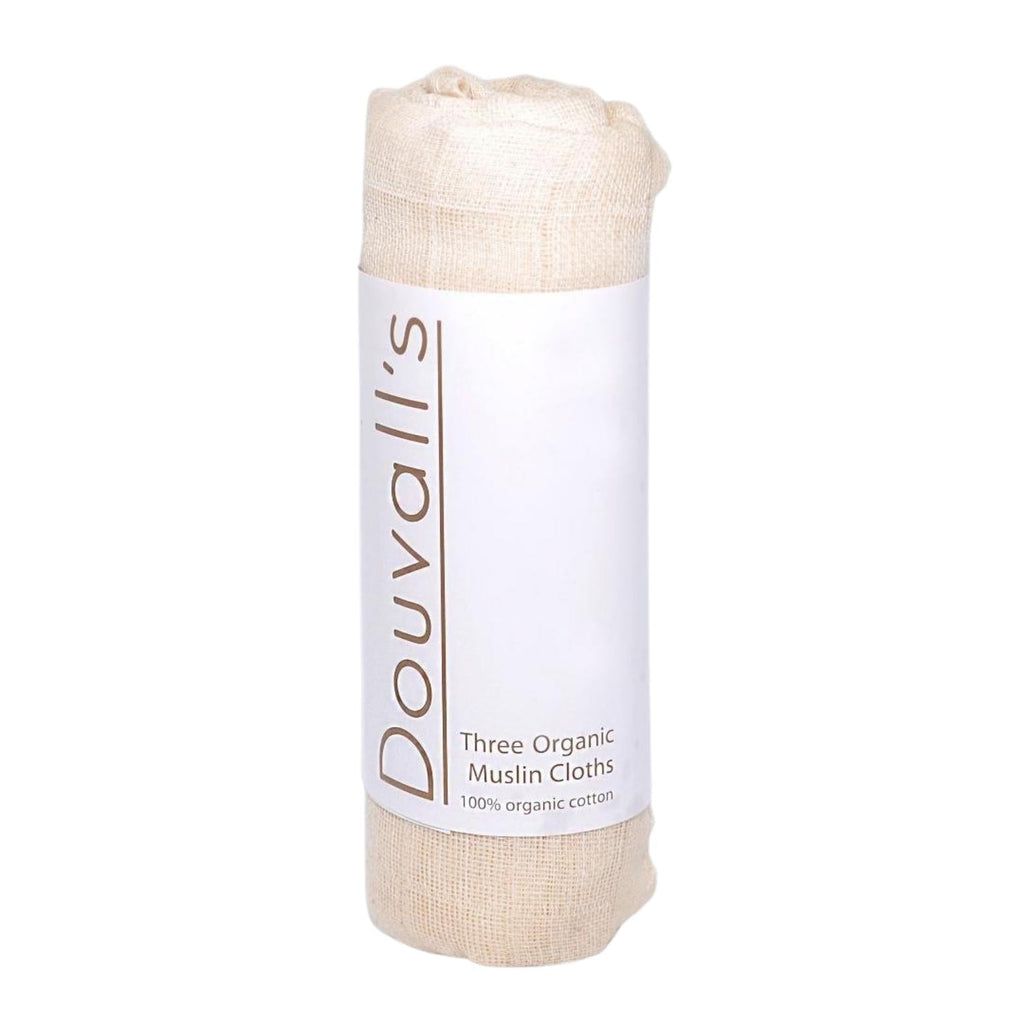 Organic Cotton Muslin Cloth Set of 3 Handmade in the UK
