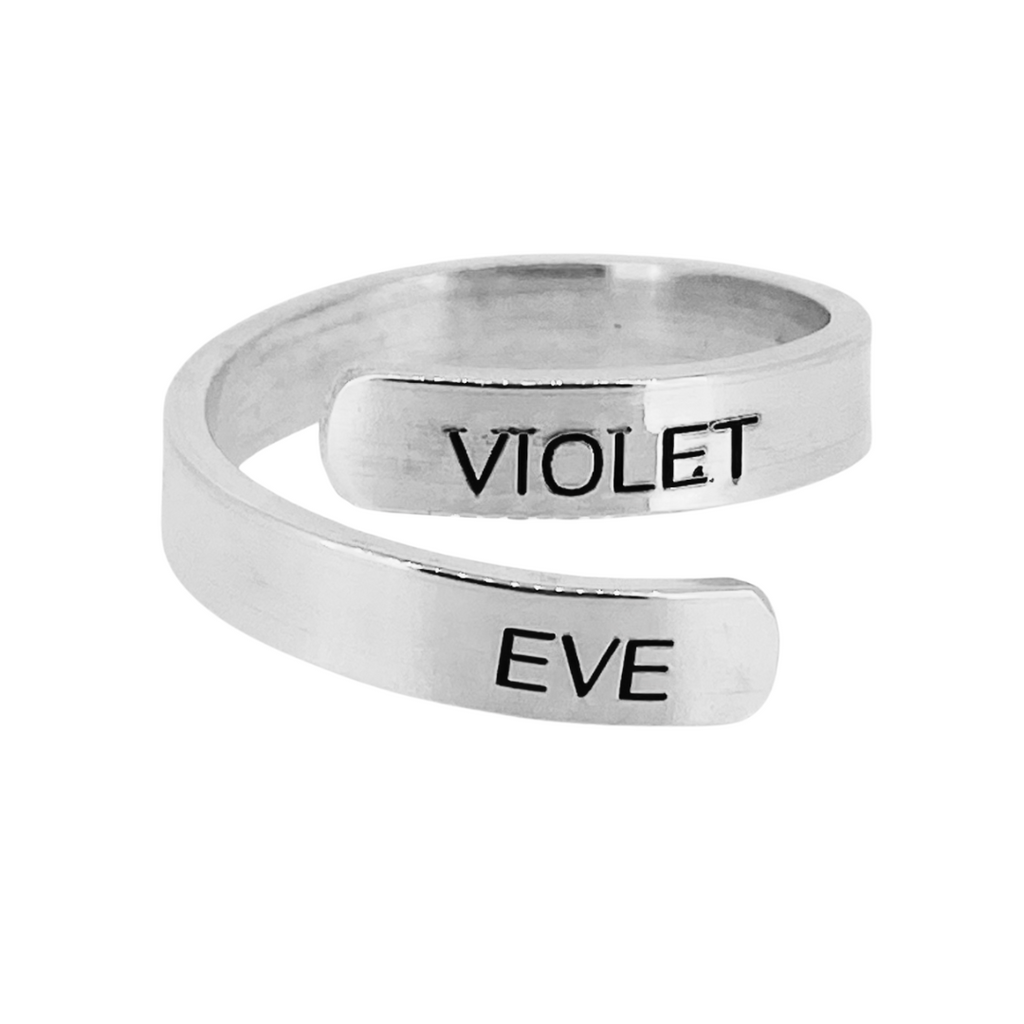 Personalised Wrap Ring in Recycled Sterling Silver