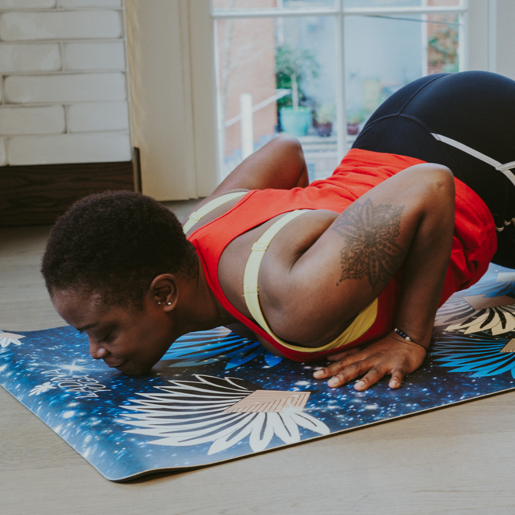 Sustainable Yoga Mat with Ravinala Tree Design