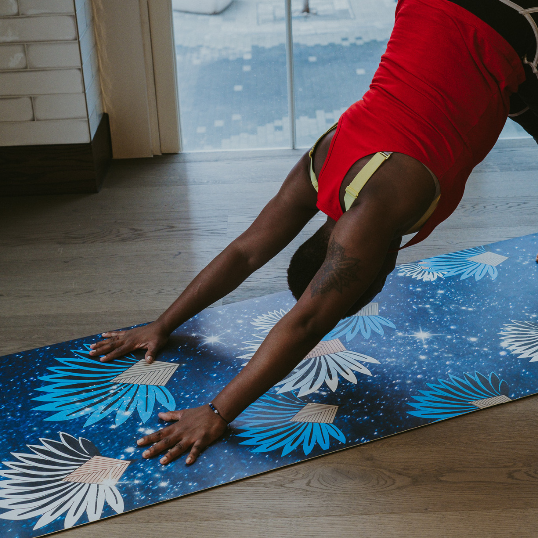 Sustainable Yoga Mat with Ravinala Tree Design