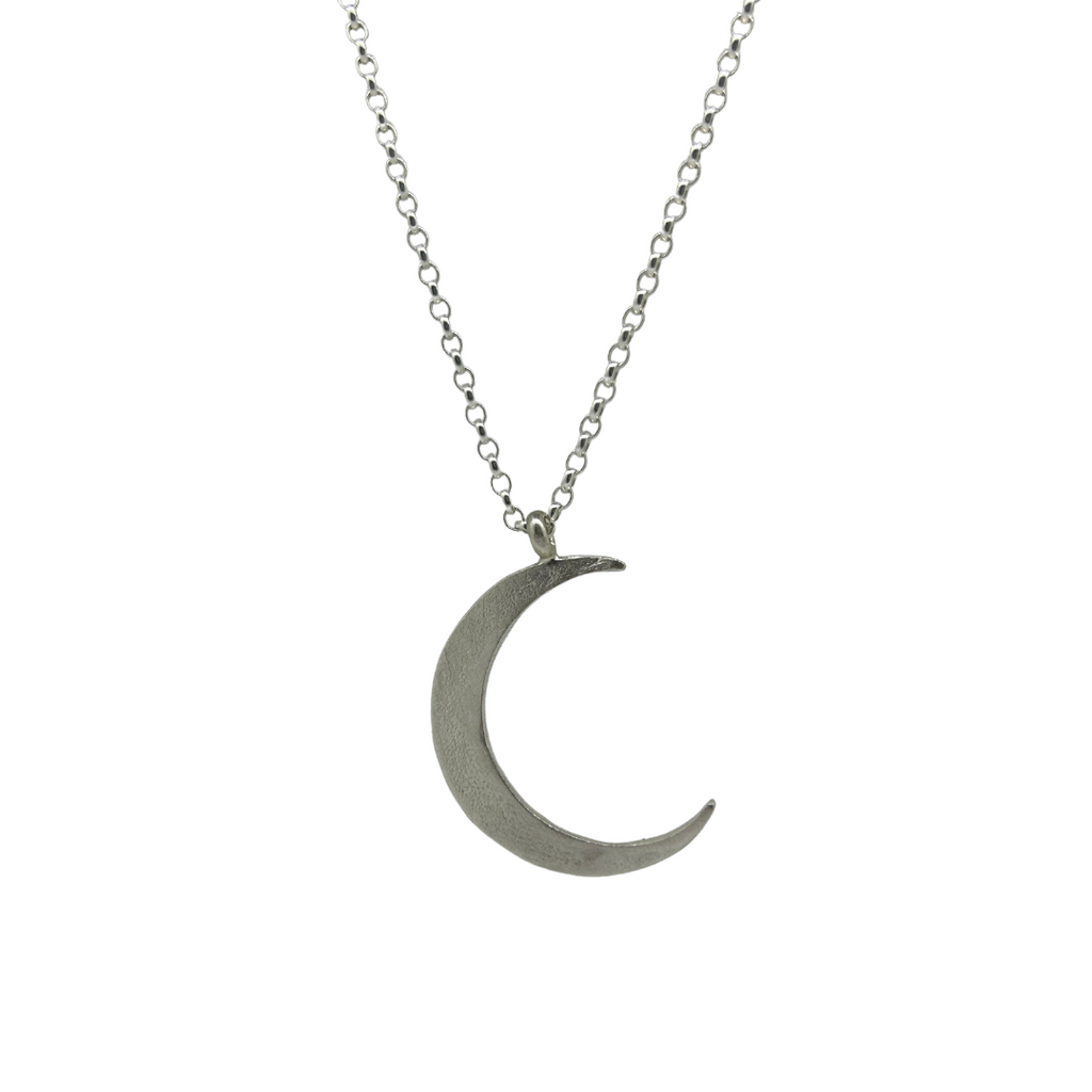The Maxi Crescent Moon Sterling Silver Necklace