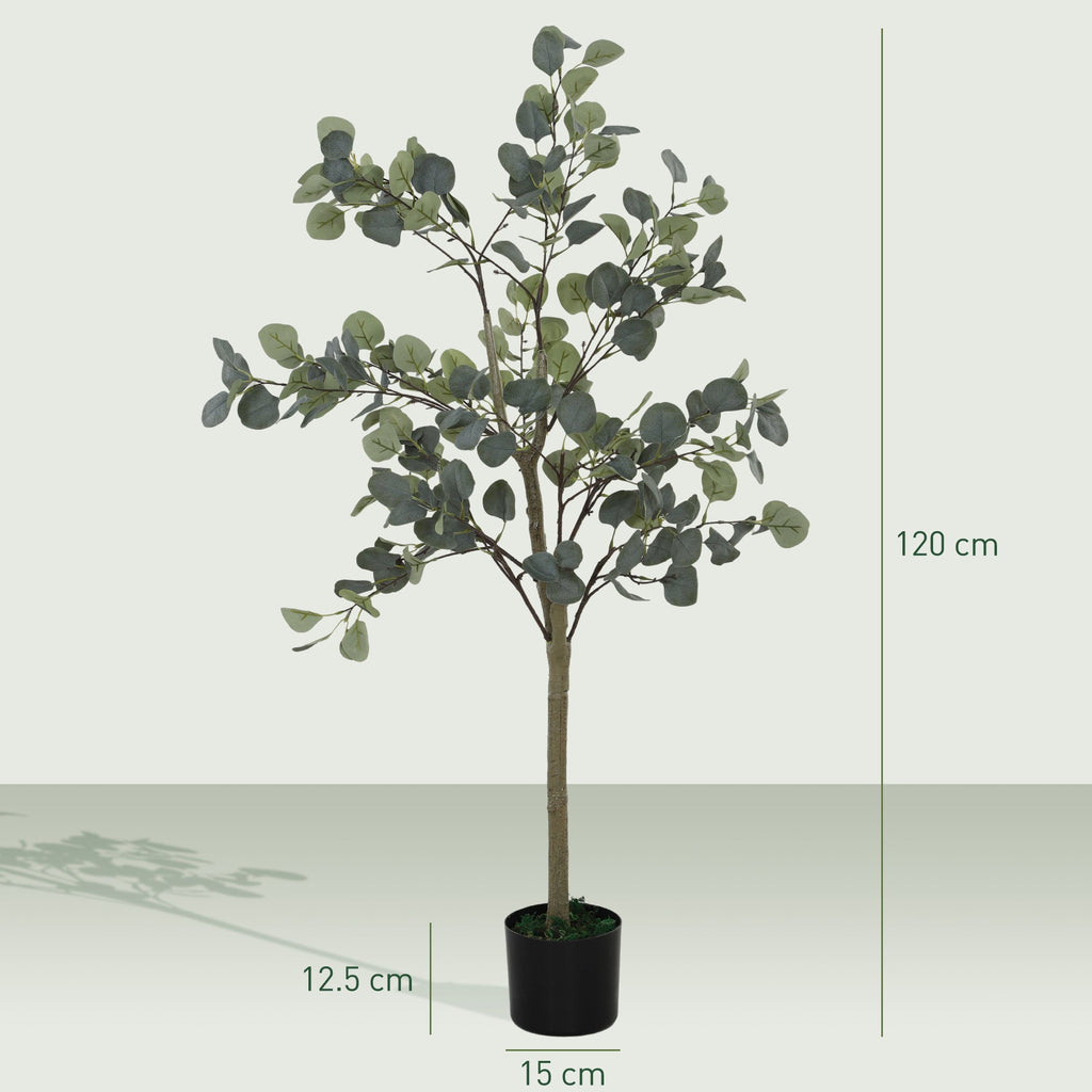 Artificial Eucalyptus Trees 2 Pack Faux Silk Plants 120cm