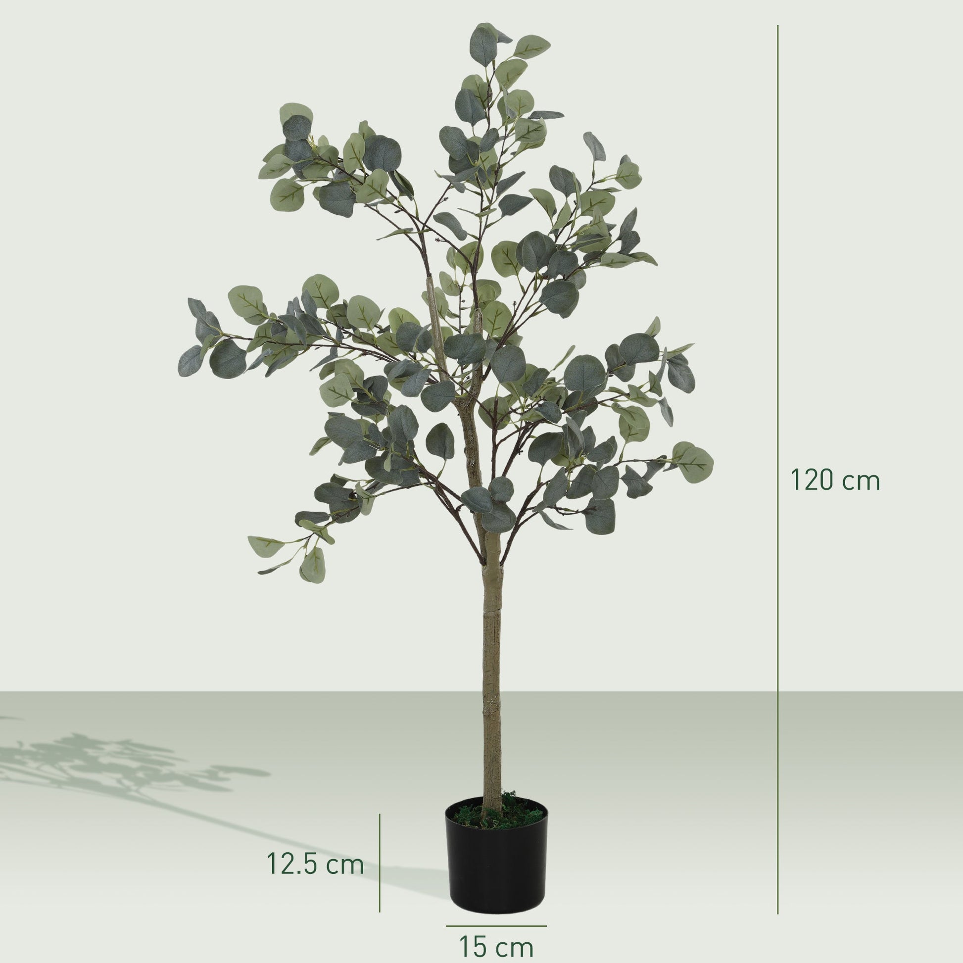 Artificial Eucalyptus Trees 2 Pack Faux Silk Plants 120cm