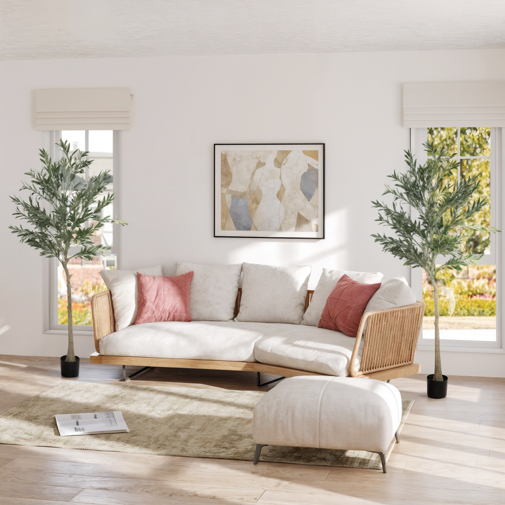 2 Pack Faux Olive Trees 120cm Indoor Artificial Plants