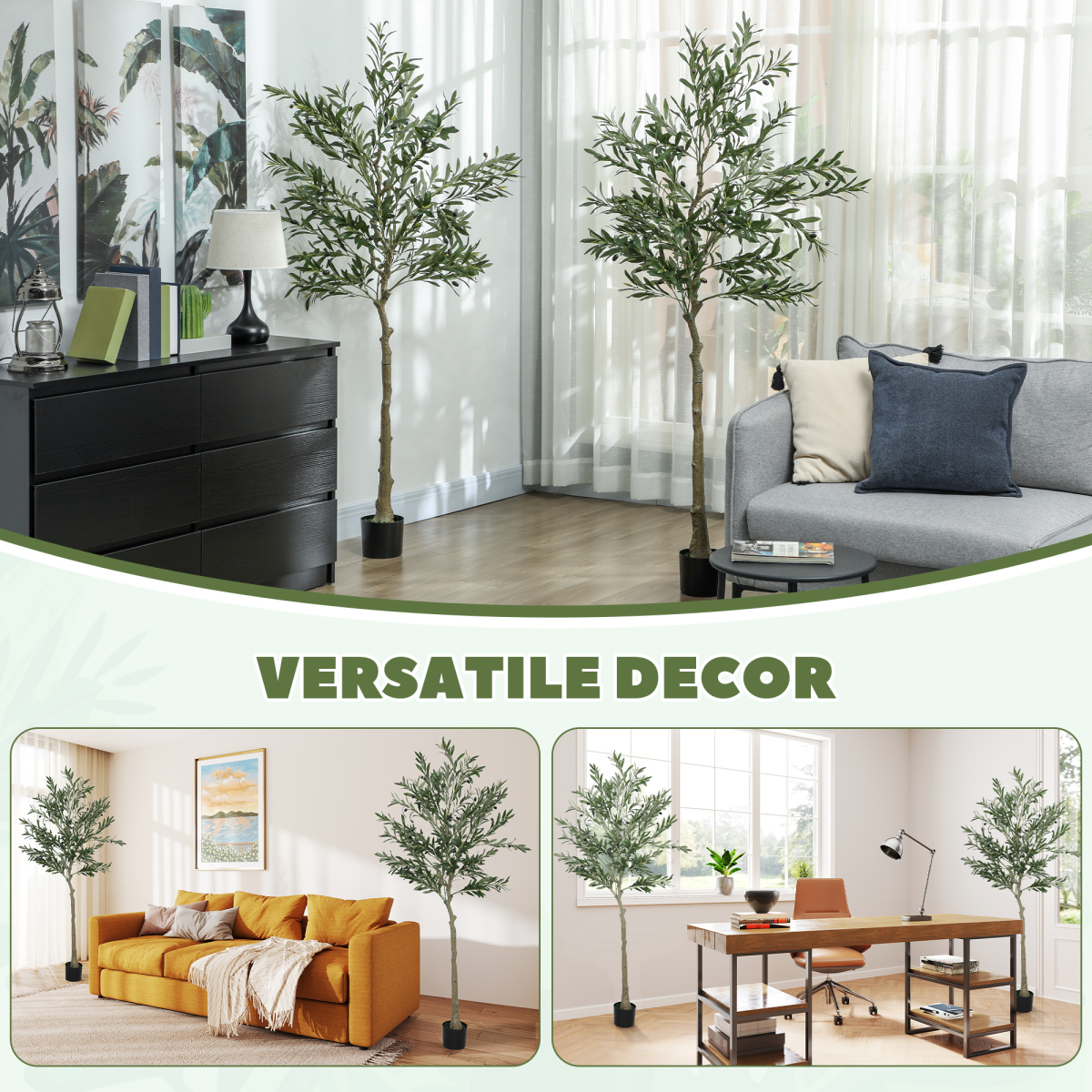 2 Pack Faux Olive Trees 120cm Indoor Artificial Plants