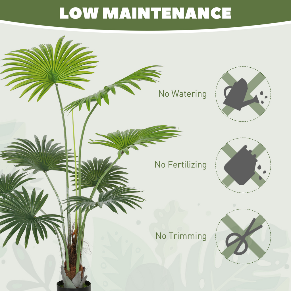 Artificial Palm Tree Plant 145cm with Realistic Leaves