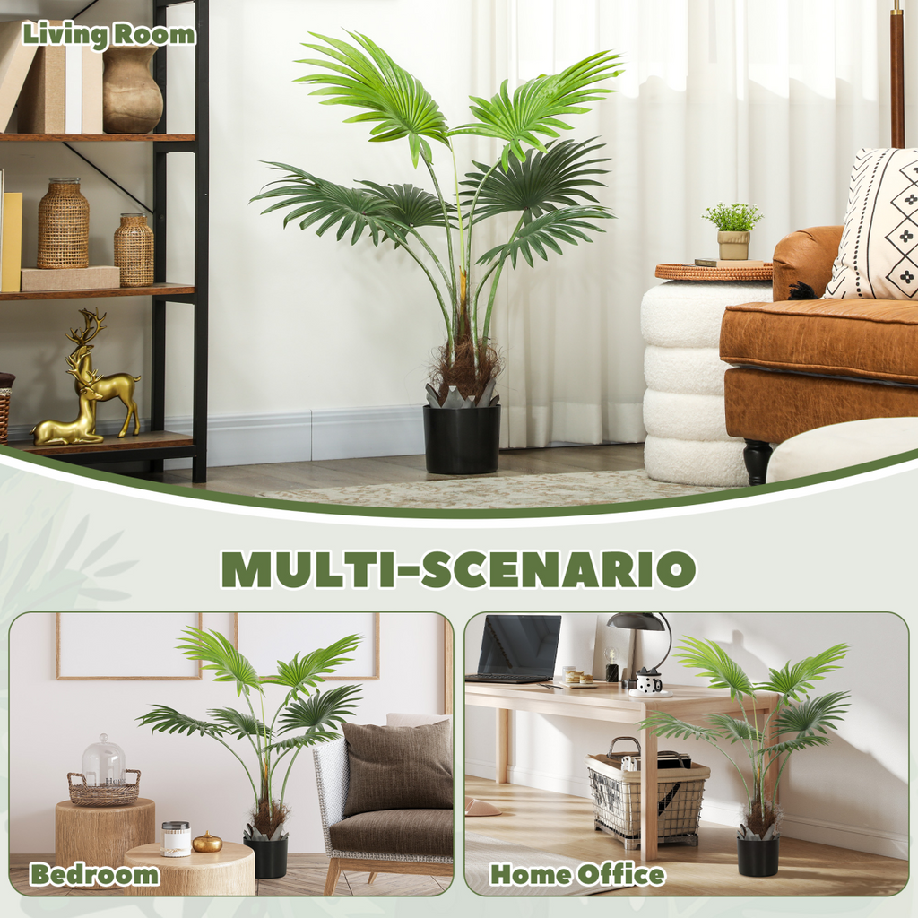 Artificial Palm Tree Plant 145cm with Realistic Leaves