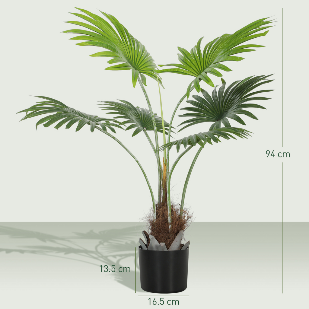 Artificial Palm Tree Plant 145cm with Realistic Leaves