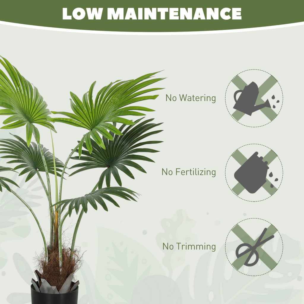 Artificial Palm Tree Plant 145cm with Realistic Leaves