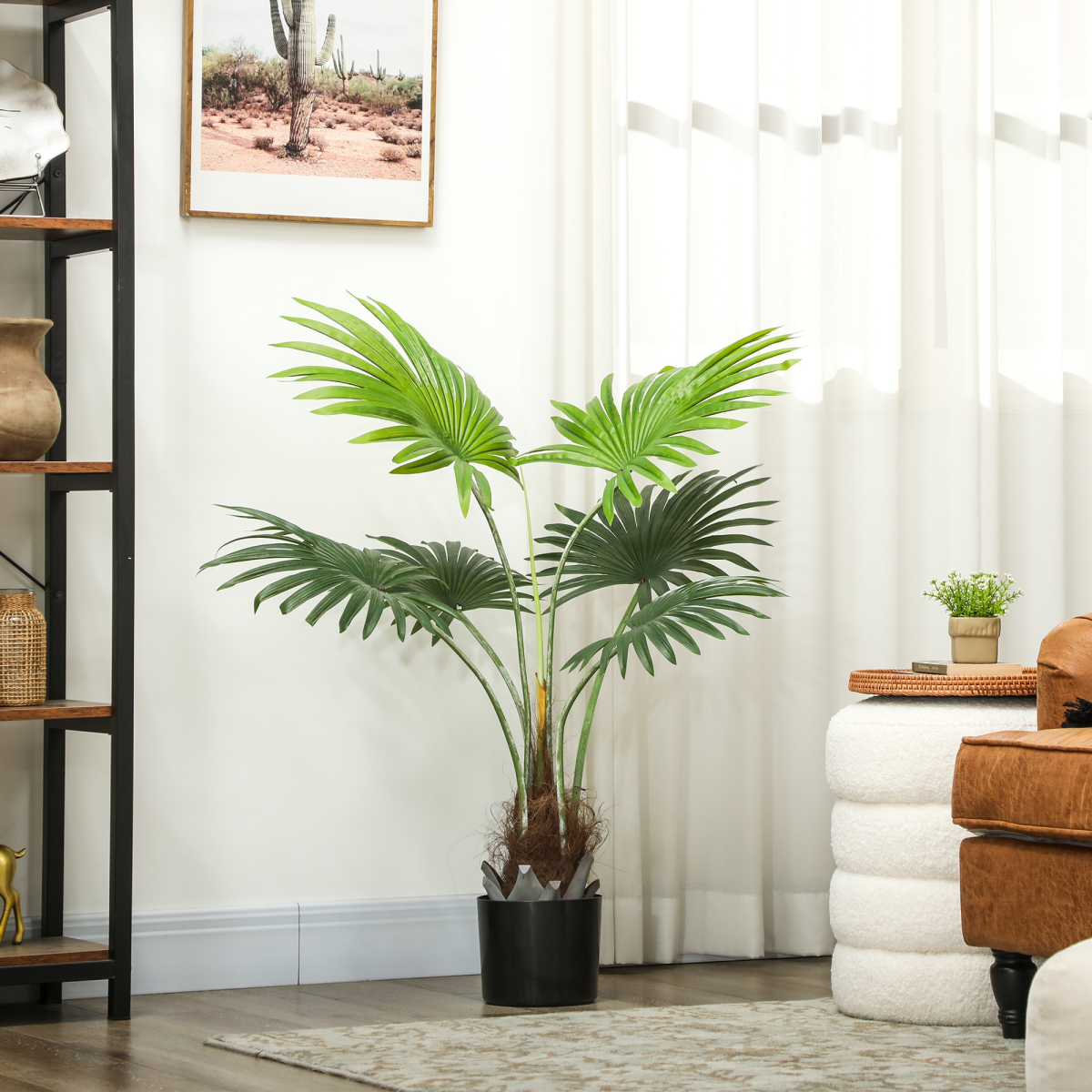 Artificial Palm Tree Plant 145cm with Realistic Leaves