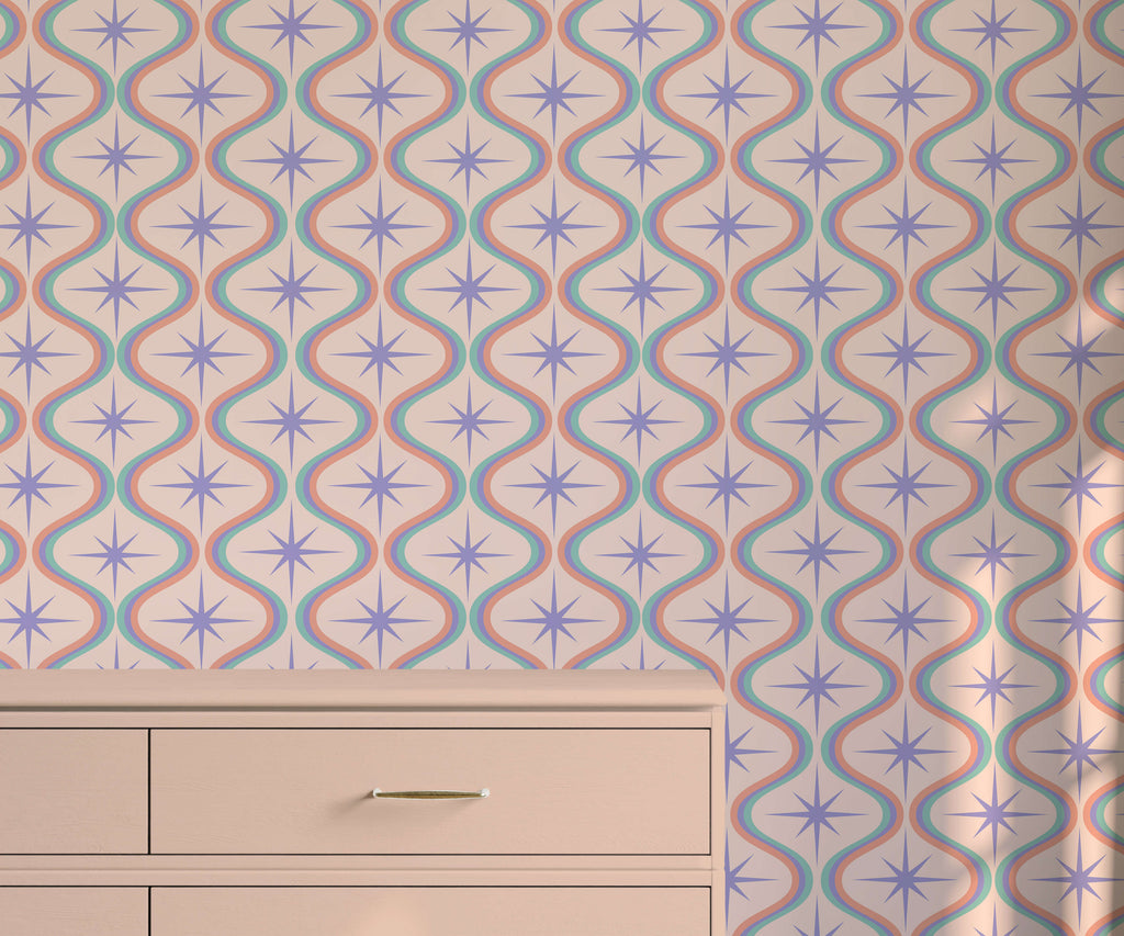 Vegas Retro Pastel Wallpaper
