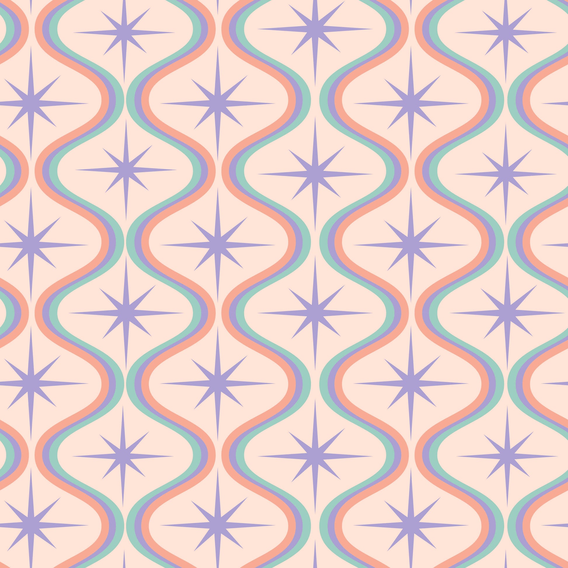 Vegas Retro Pastel Wallpaper