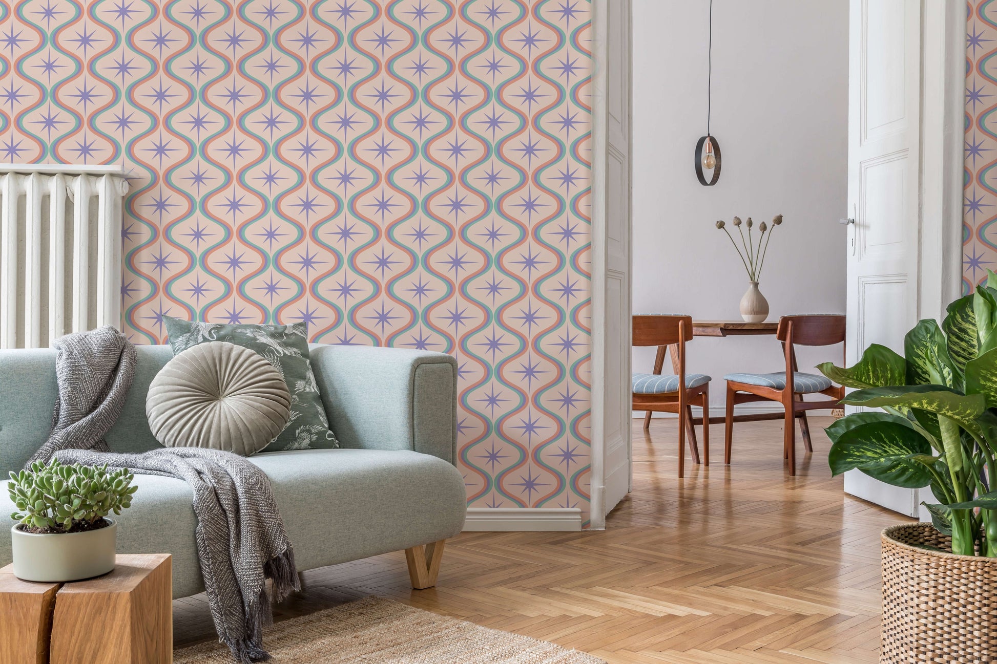 Vegas Retro Pastel Wallpaper