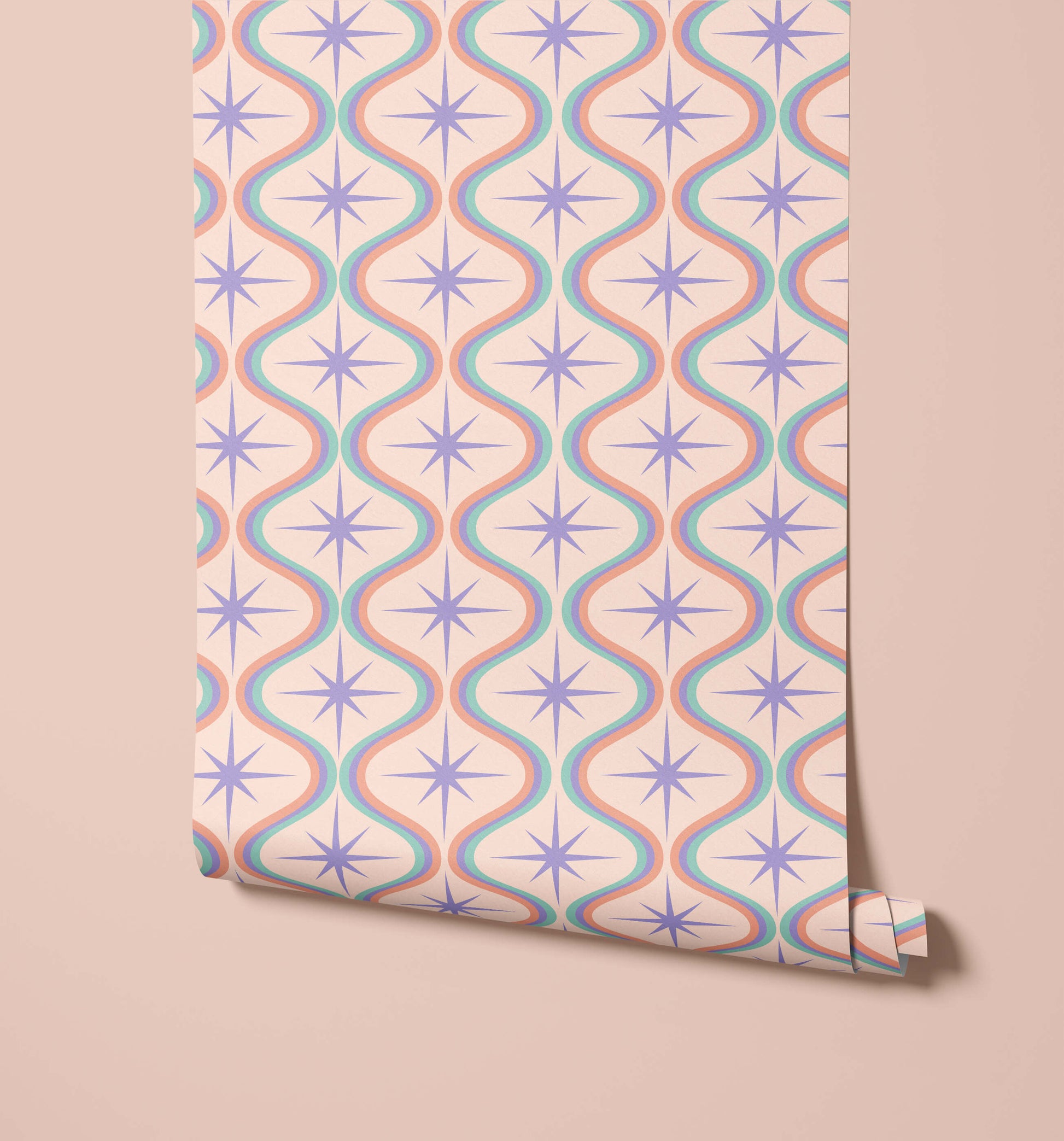Vegas Retro Pastel Wallpaper