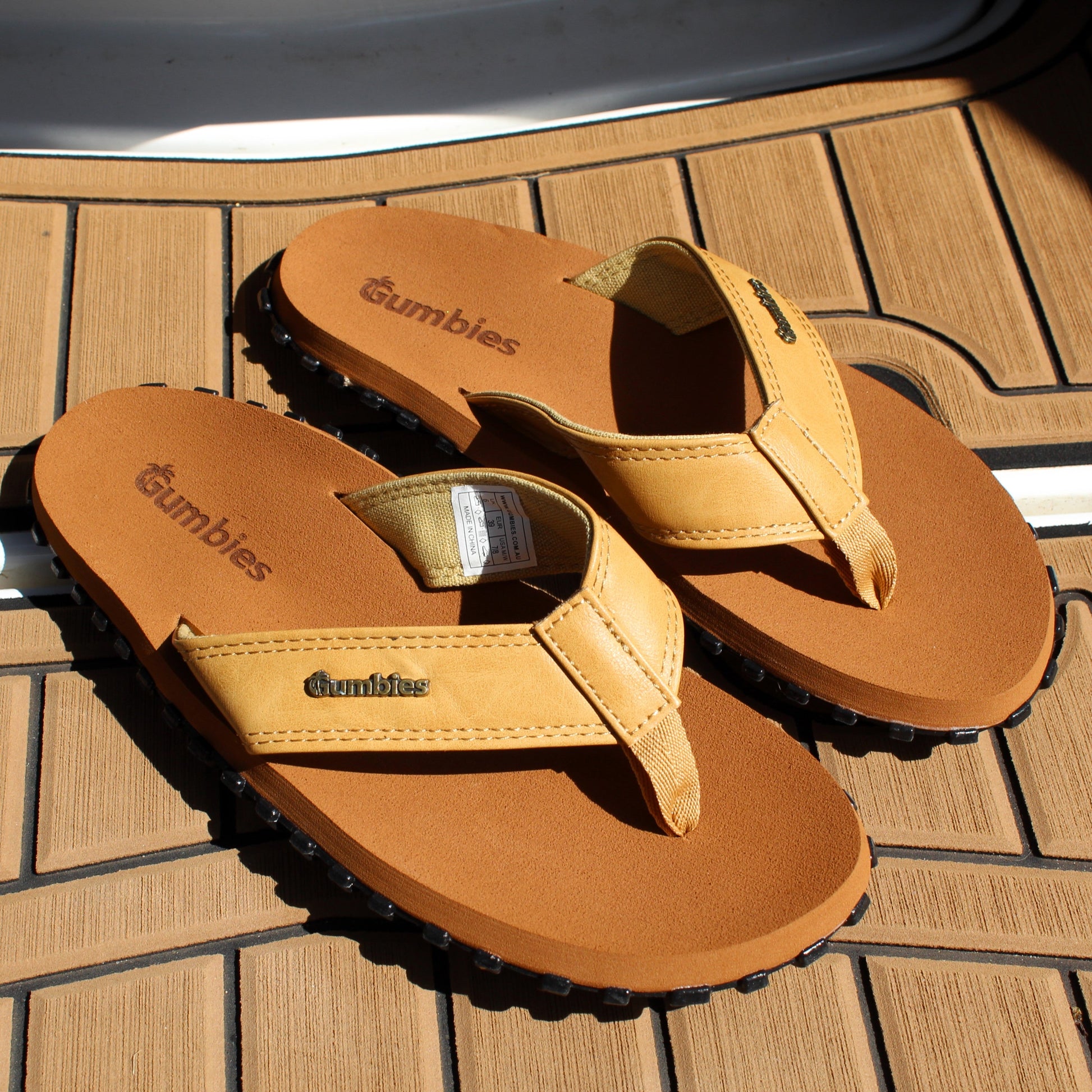Vegovert Flip Flops Men's Tan