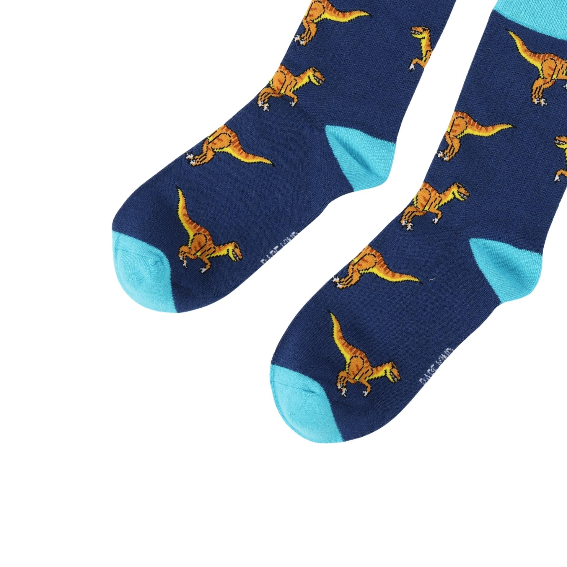 Save the Velociraptors Bamboo Socks in Navy