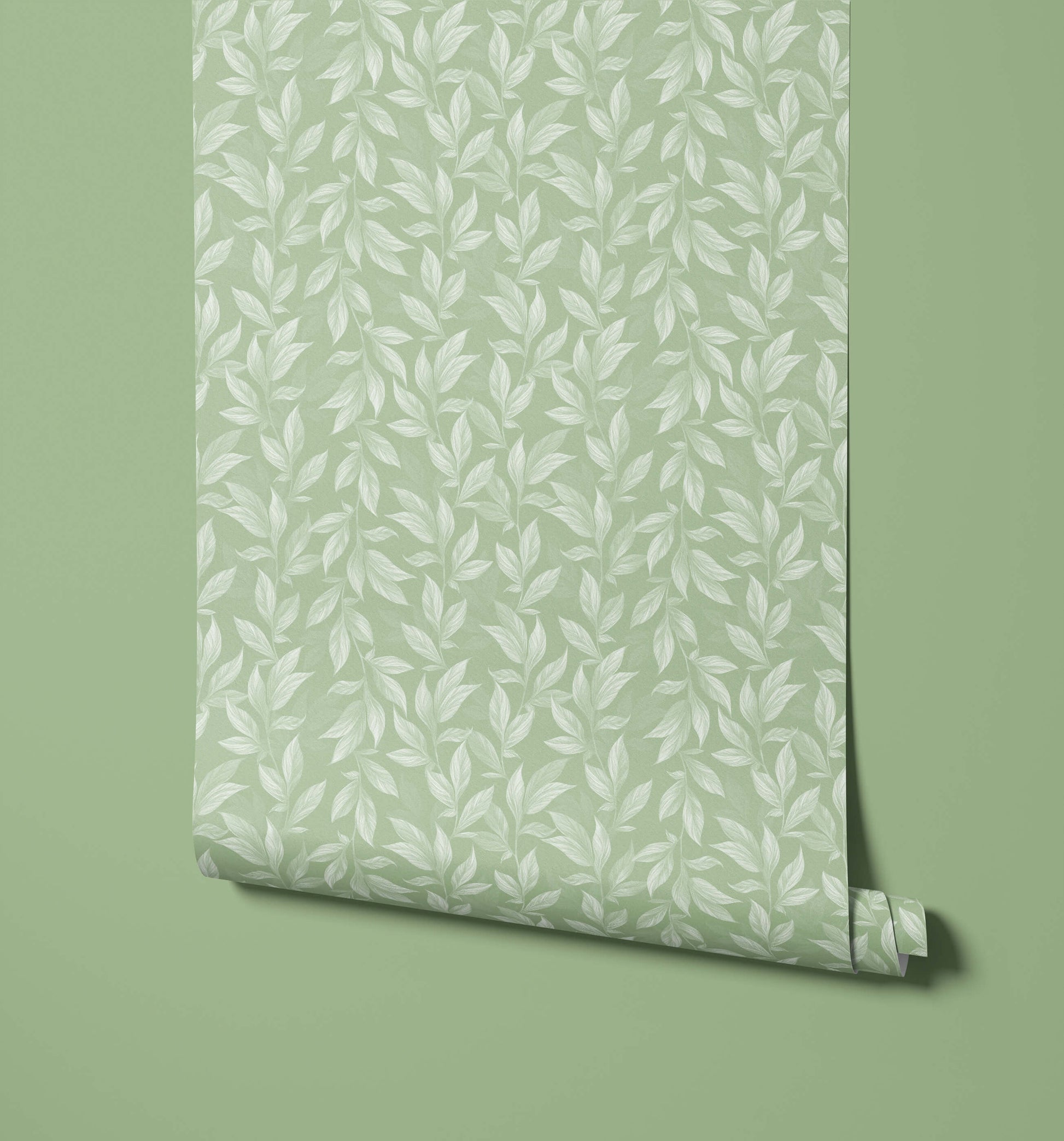 Vine Tropical Wallpaper in Soft Pastel