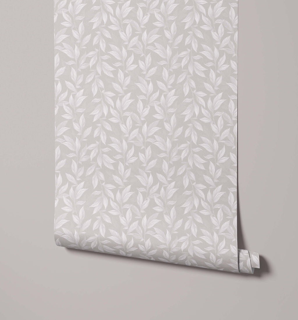 Vine Tropical Wallpaper in Soft Pastel