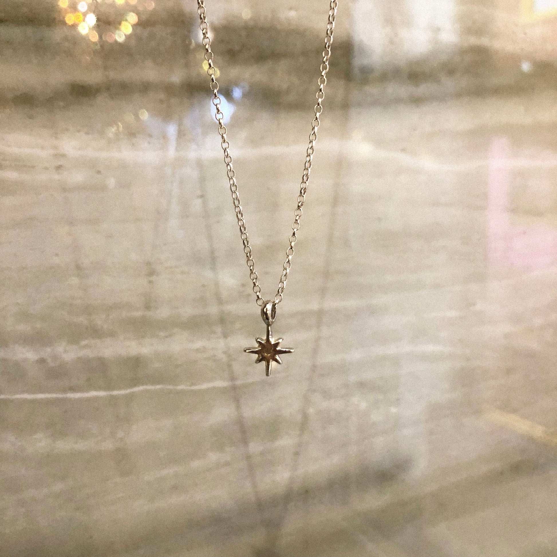 North Star Silver Necklace and Earring Set