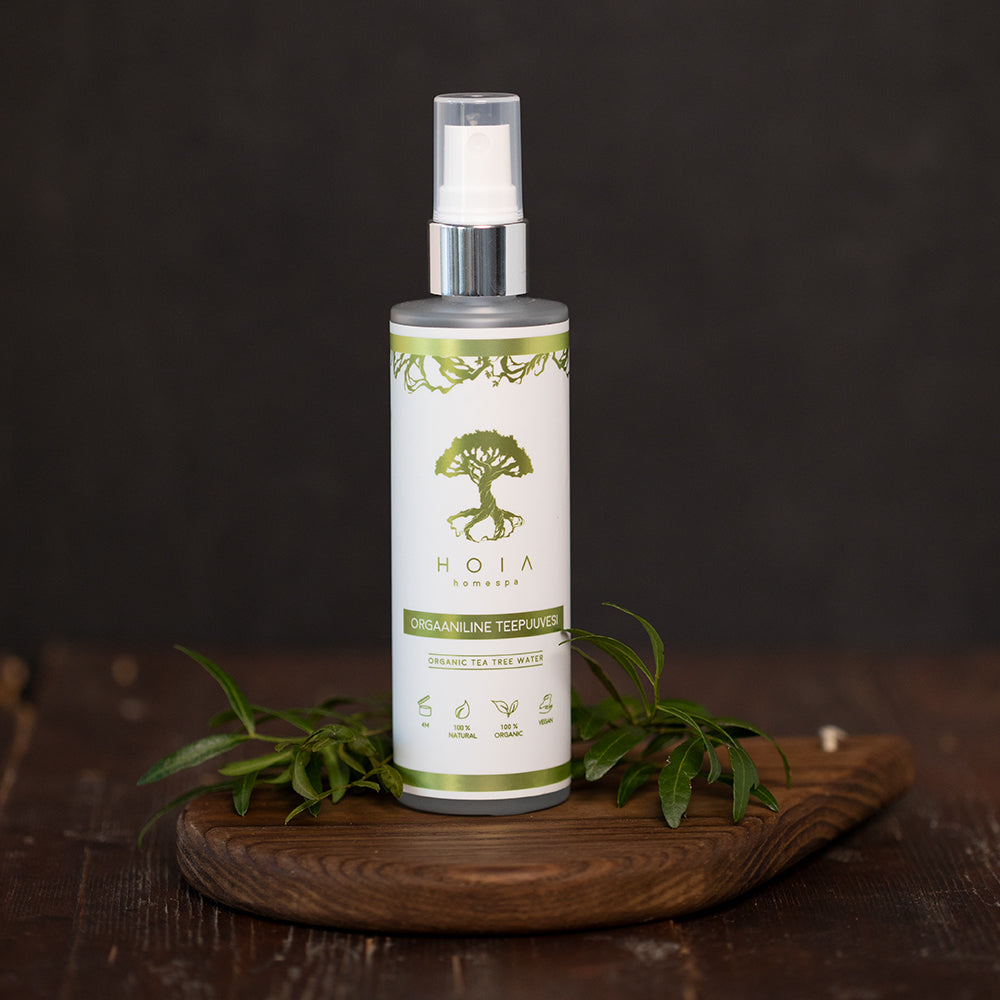 Pamper Your Skin with Organic Tea Tree Water - Clear & Radiant Complexion Naturally by HOIA at www.brixbailey.com