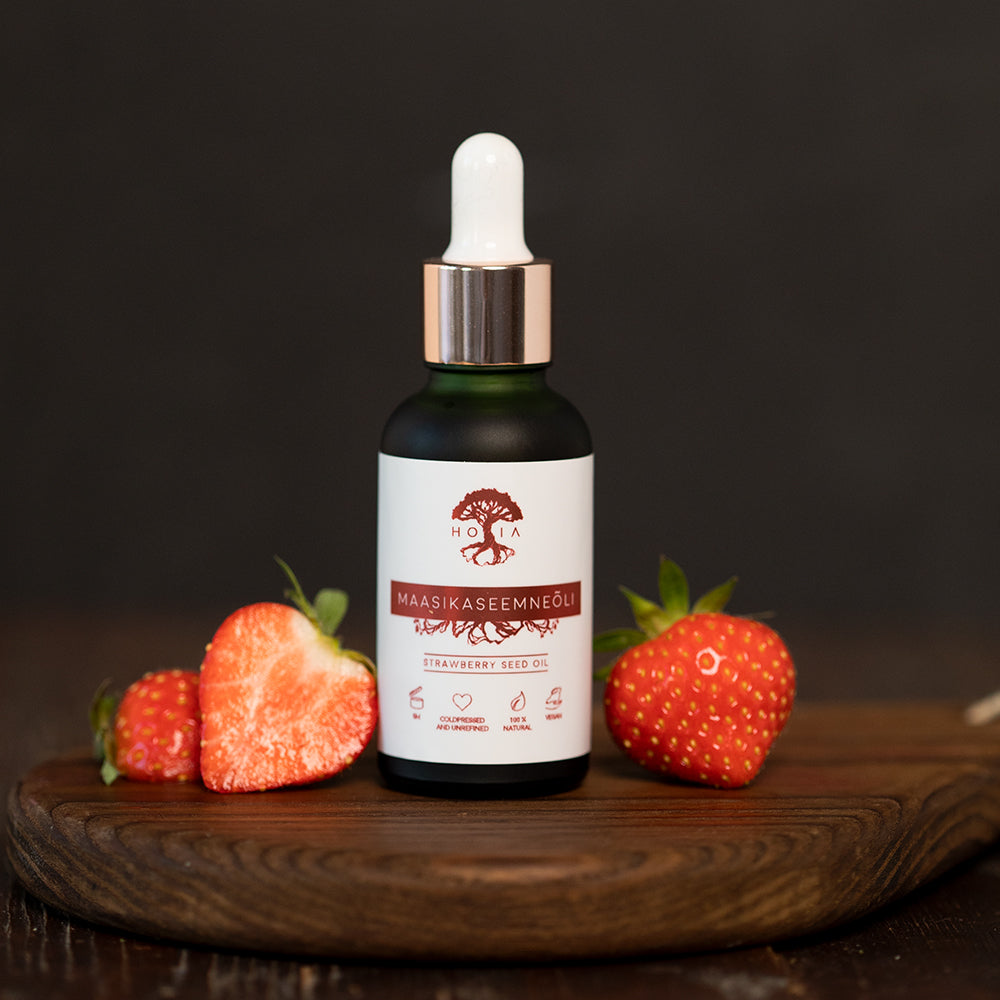 Nourish Your Skin with HOIA Strawberry Seed Oil - Luxury Natural Care for Radiant Skin by HOIA at www.brixbailey.com