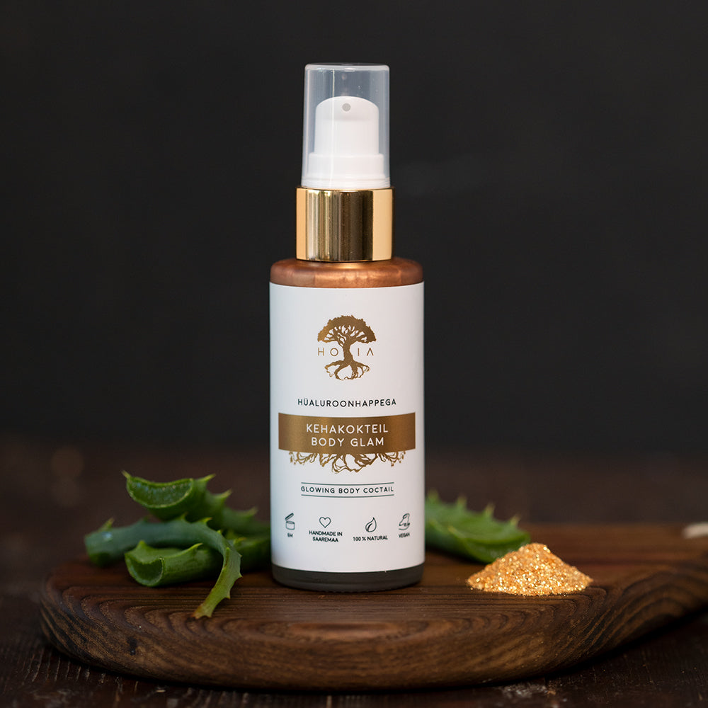 Embrace Radiance with Body Glam Hydrating Body Cocktail by HOIA at www.brixbailey.com