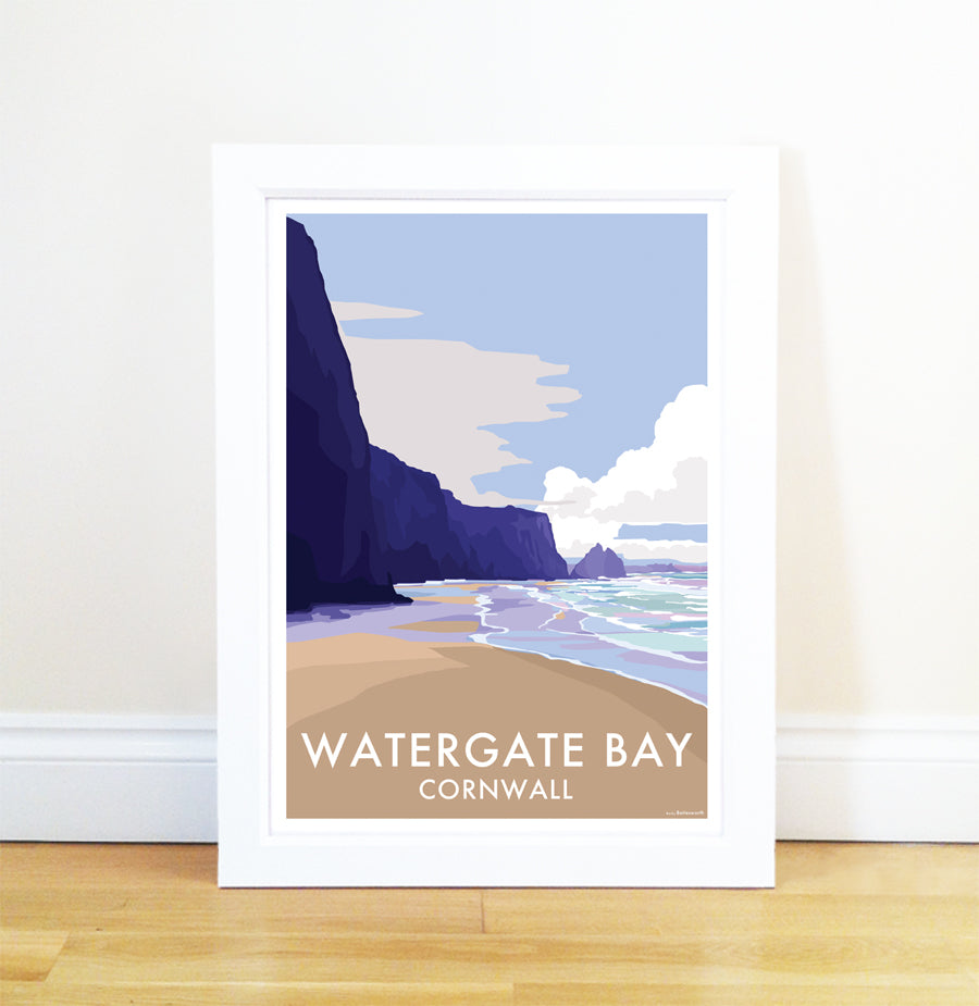 Watergate Bay Vintage Seaside Print