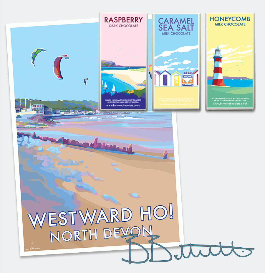 Westward Ho Vintage Seaside Poster