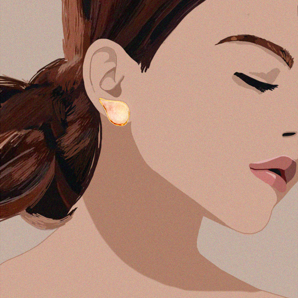 Embrace Elegance with Wild Cherry Leaf Stud Earrings by SCULP at www.brixbailey.com