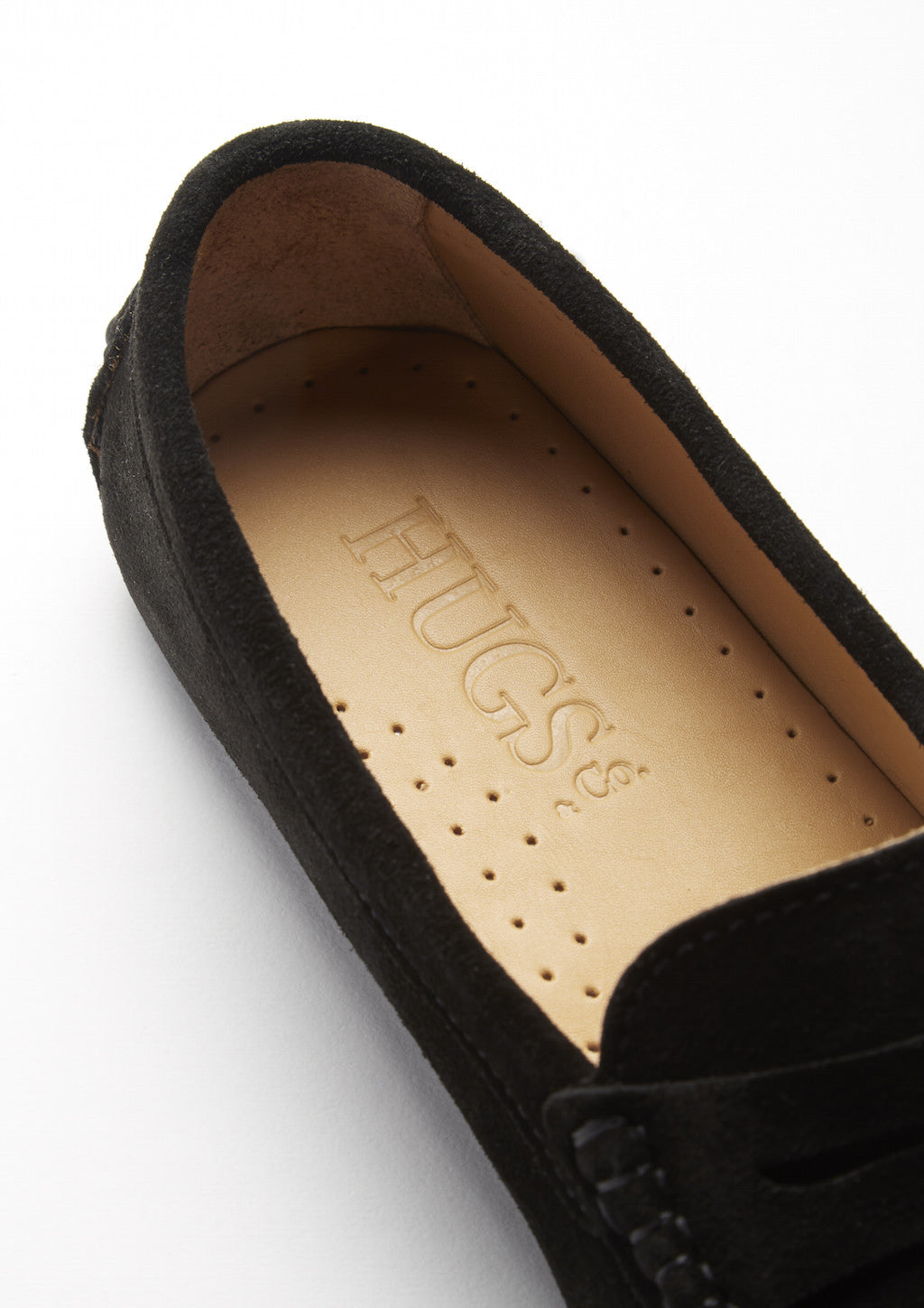 Women's Black Suede Penny Loafers