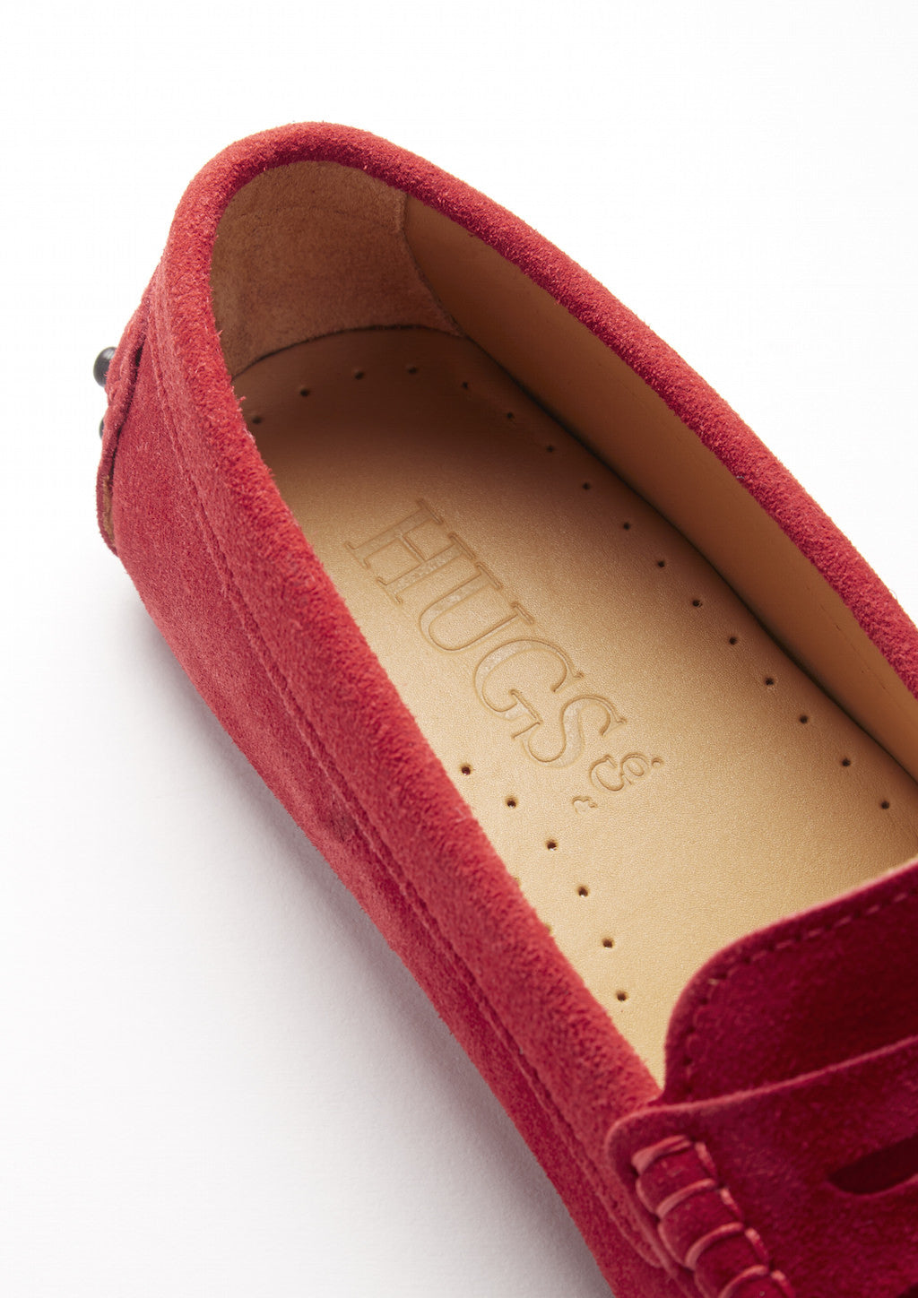 Women's Red Suede Penny Loafers