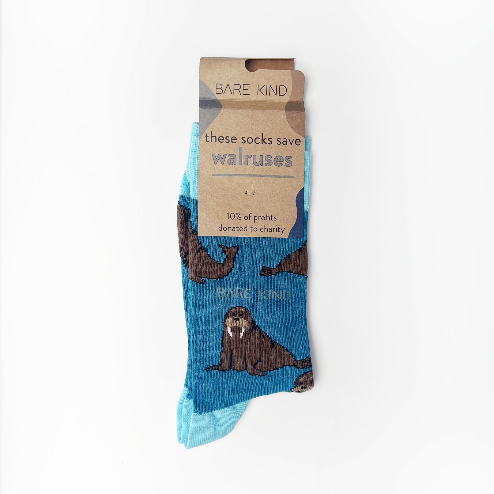Save the Walrus Bamboo Socks in Blue