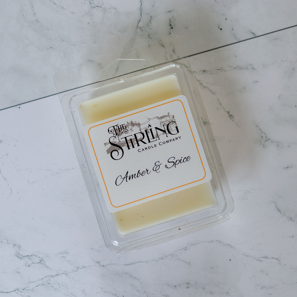 Amber and Spice Wax Melt Clamshell