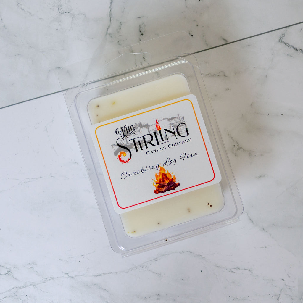 Crackling Log Fire Wax Melt Clamshell