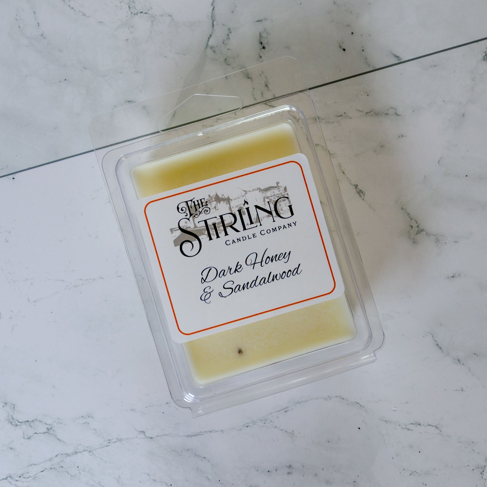 Dark Honey and Sandalwood Wax Melt Clamshell