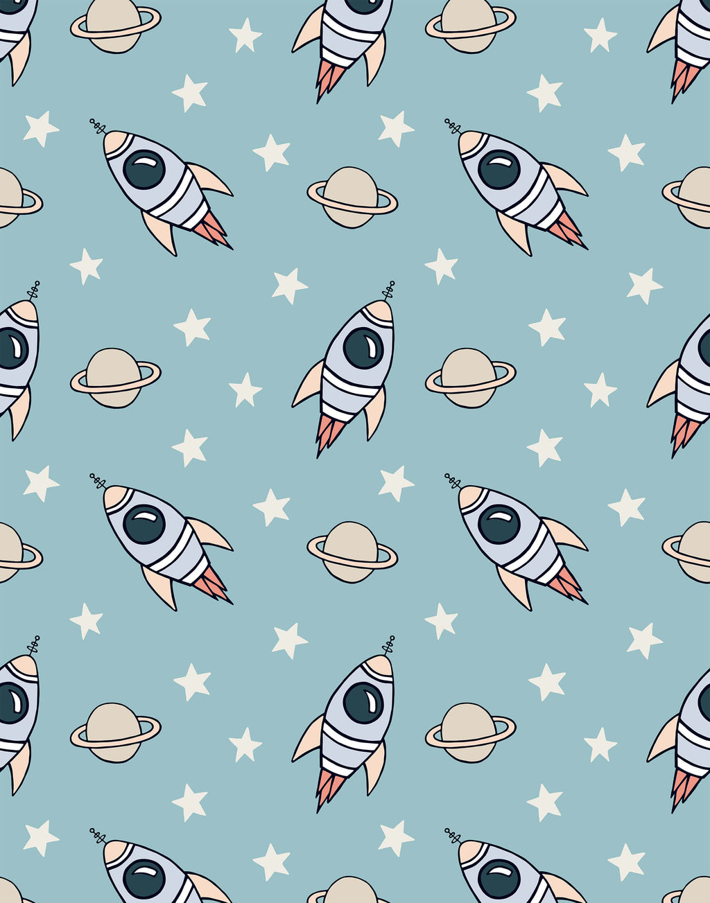 Explorer Space Wallpaper for Kids Bedrooms