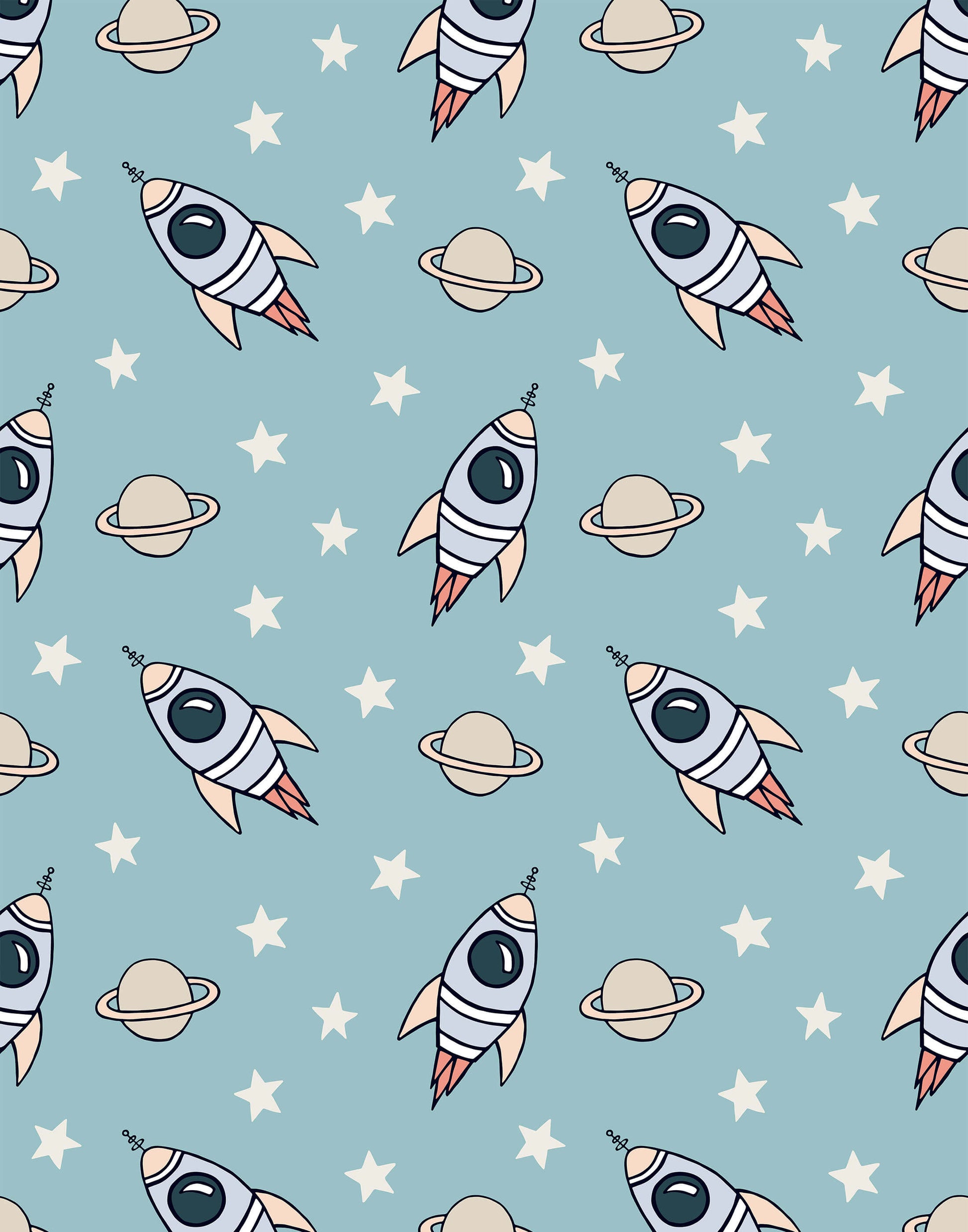 Explorer Space Wallpaper for Kids Bedrooms