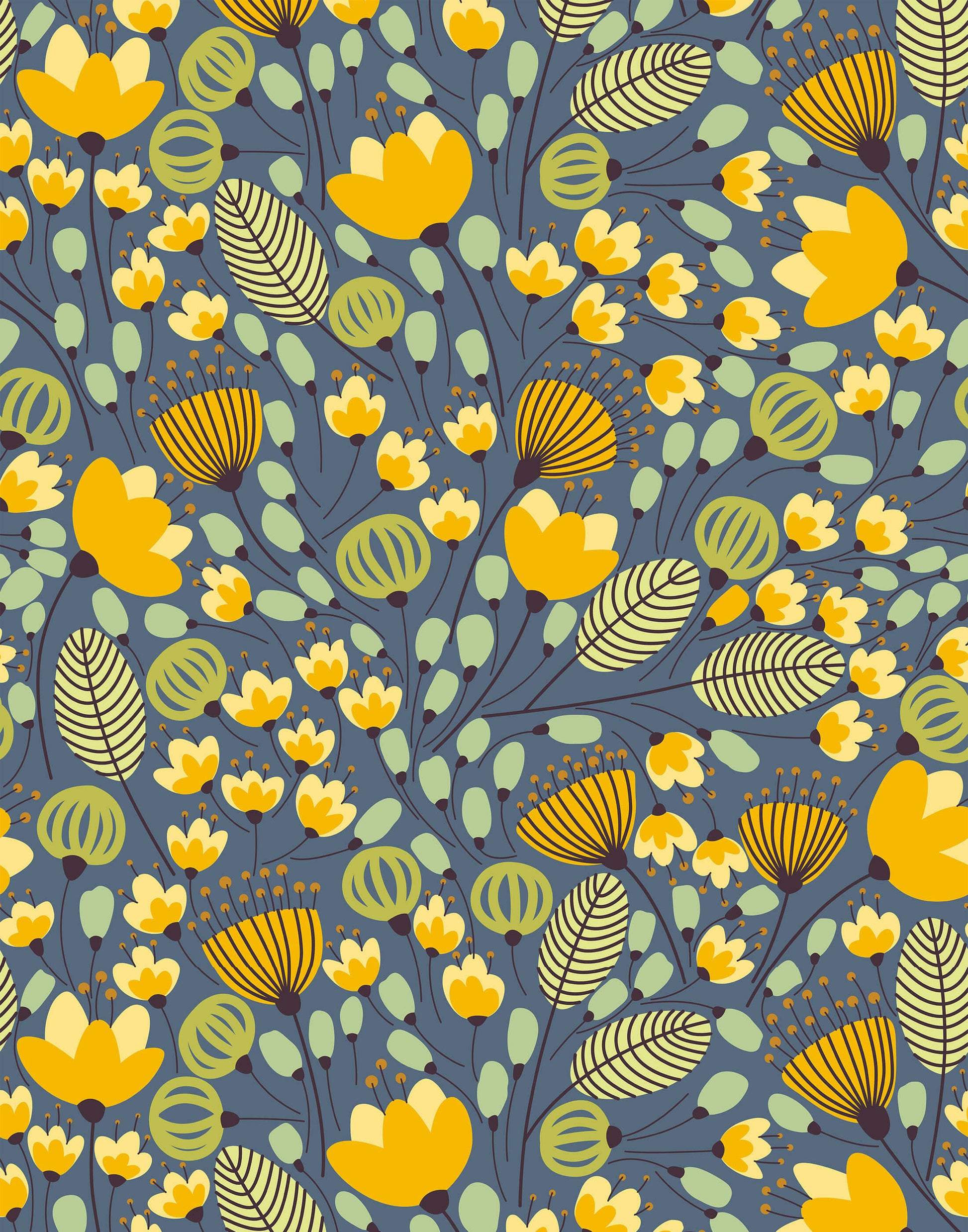 Spencer Retro Floral Wallpaper