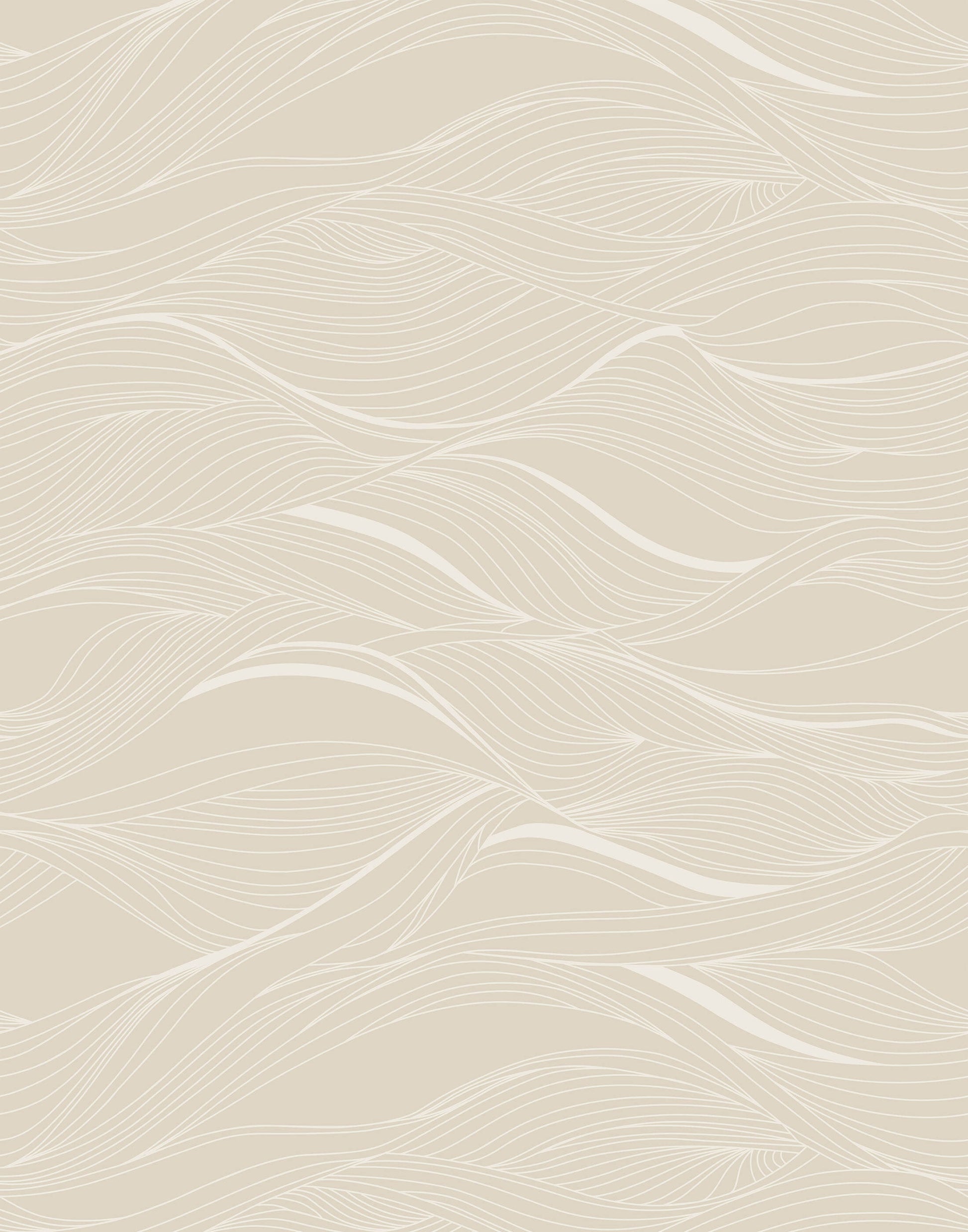 Whisper Abstract Wavy Line Wallpaper
