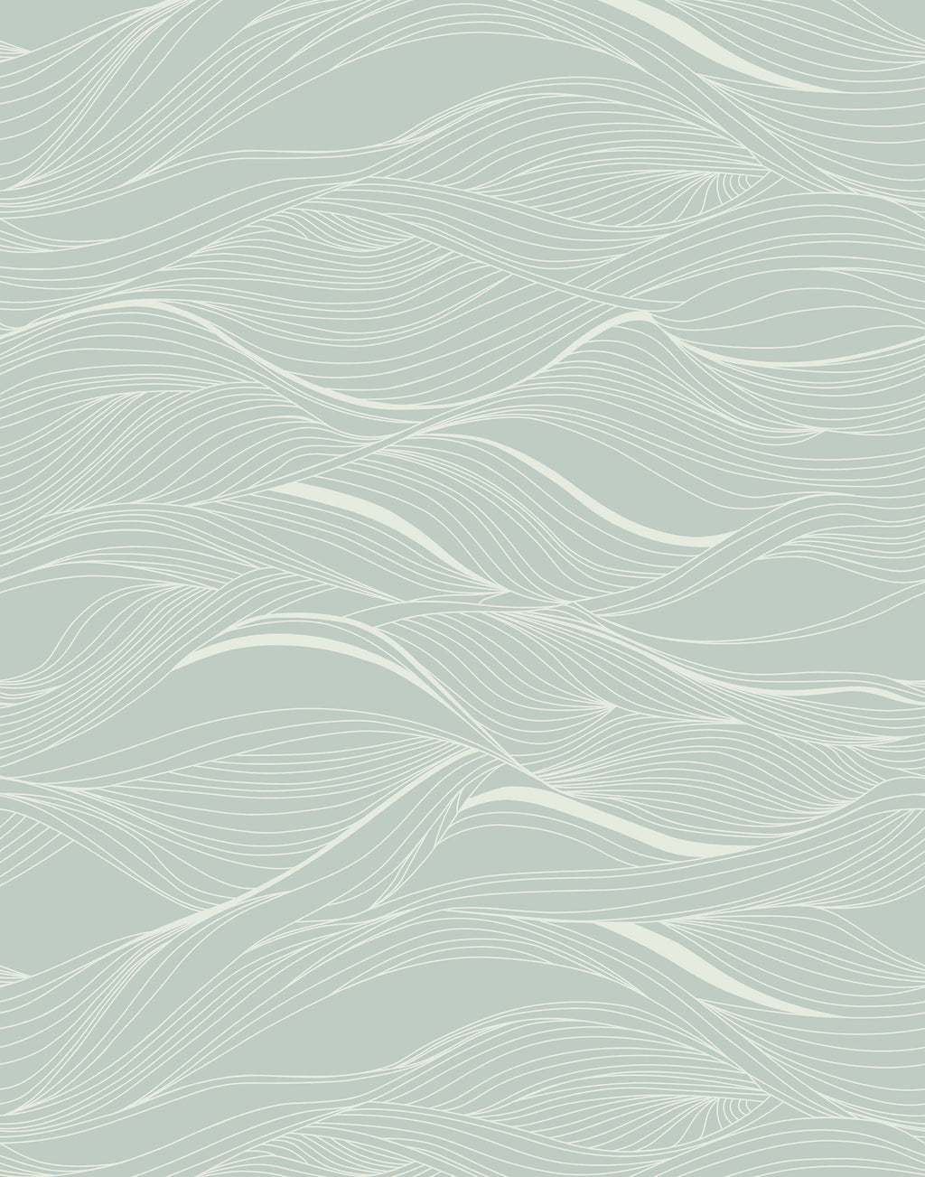 Whisper Abstract Wavy Line Wallpaper
