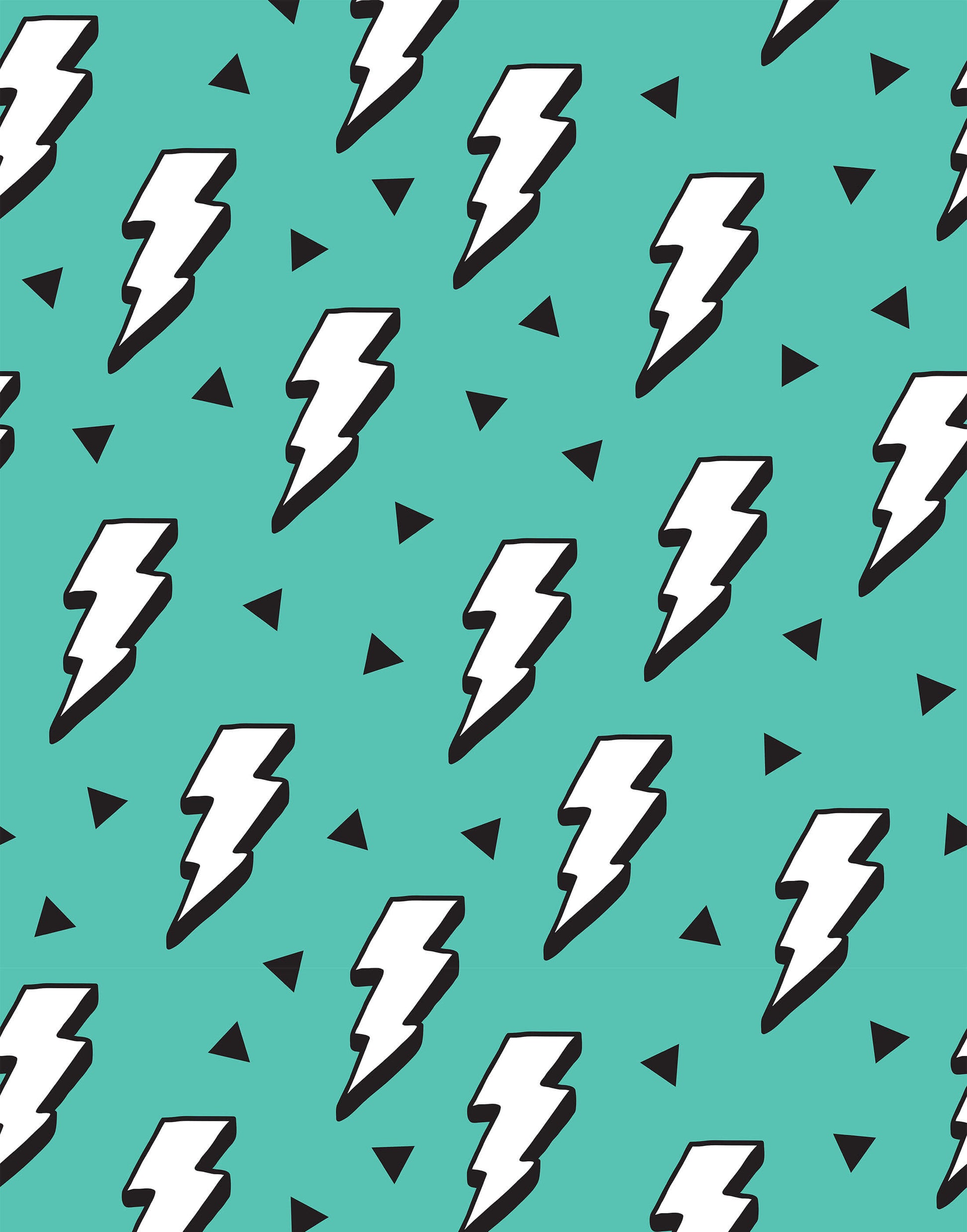Lightning Bolt Children's Wallpaper