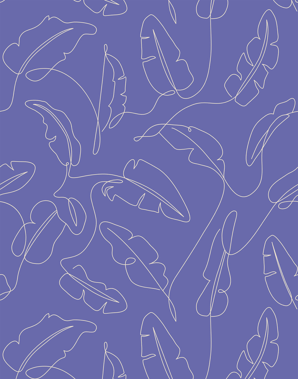 Freya Minimalist Tropical Leaf Wallpaper