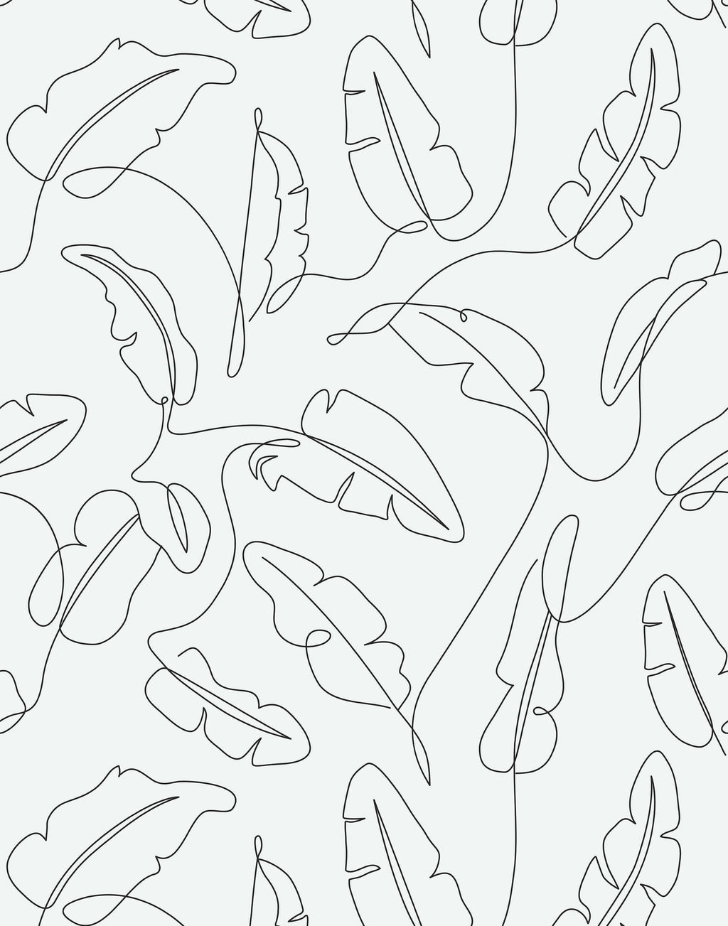 Freya Minimalist Tropical Leaf Wallpaper