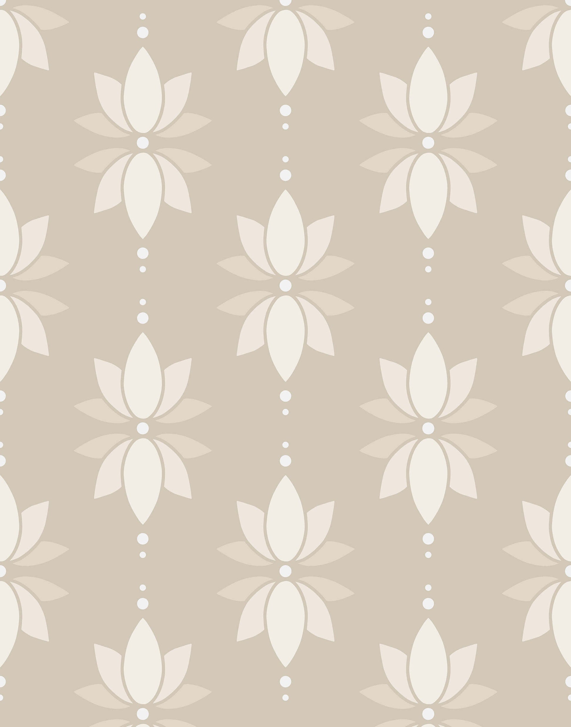Lotus Wallpaper Neutral Minimal