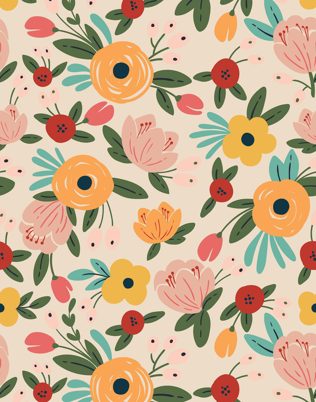 Oxford Floral Wallpaper