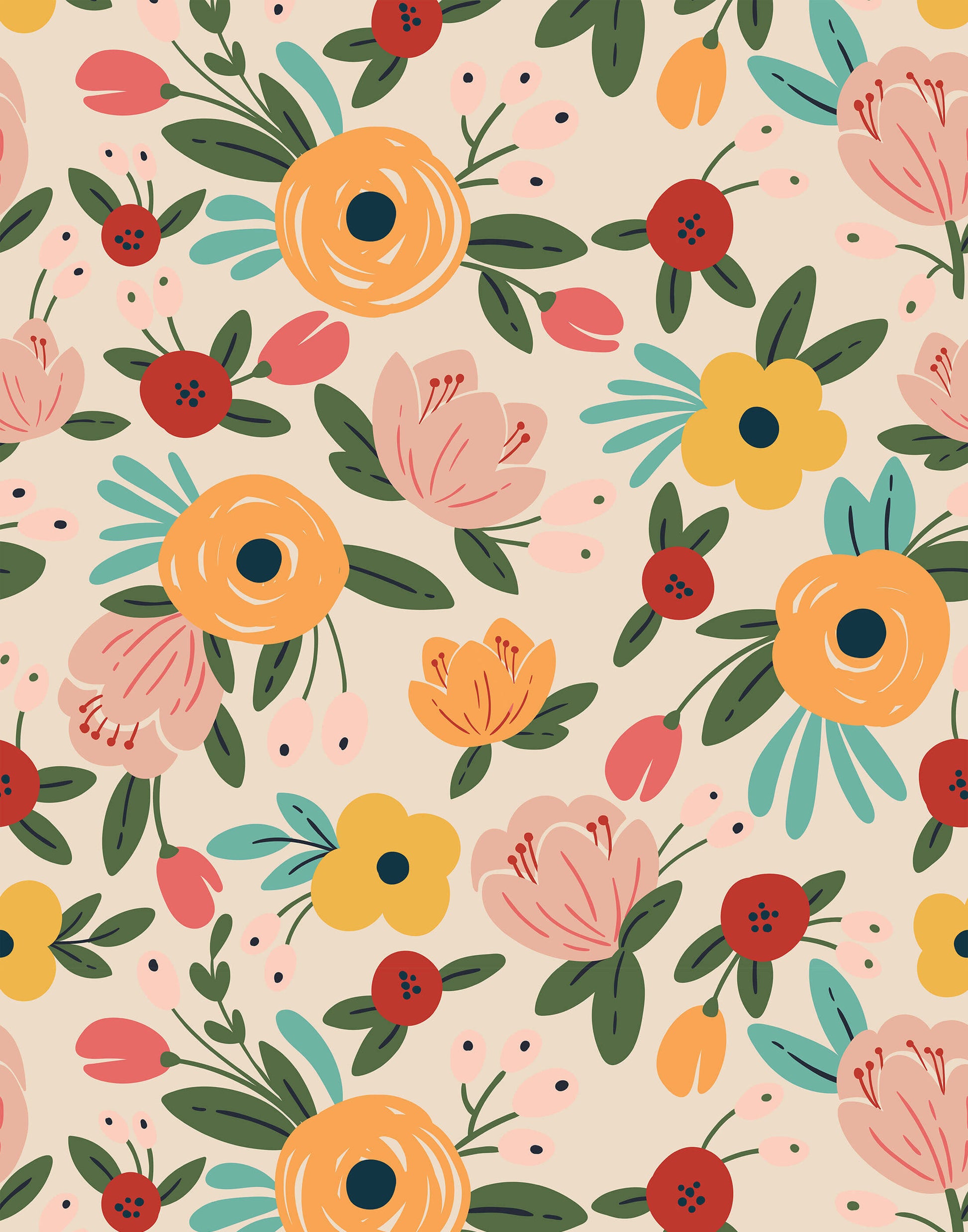 Oxford Floral Wallpaper
