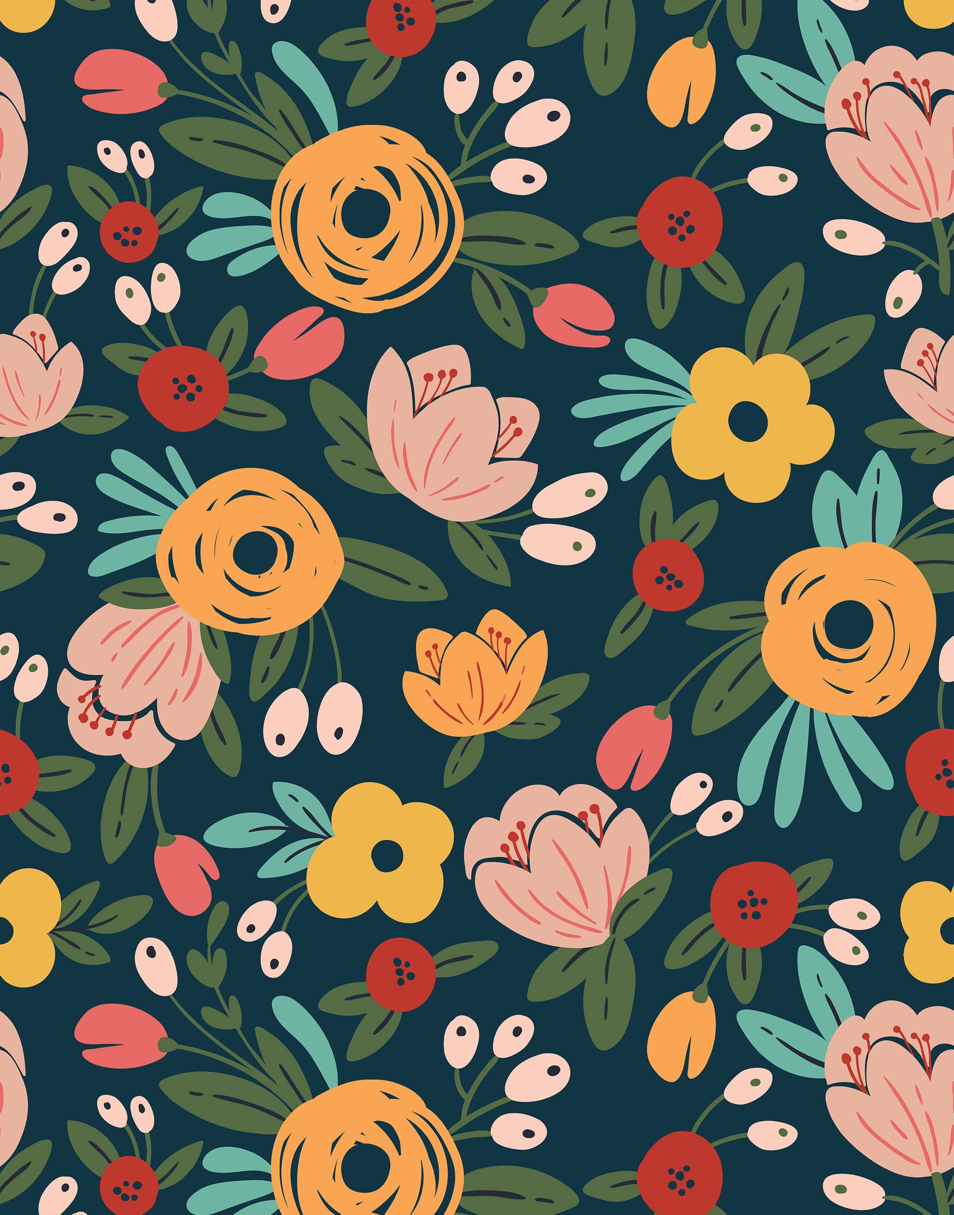 Oxford Floral Wallpaper